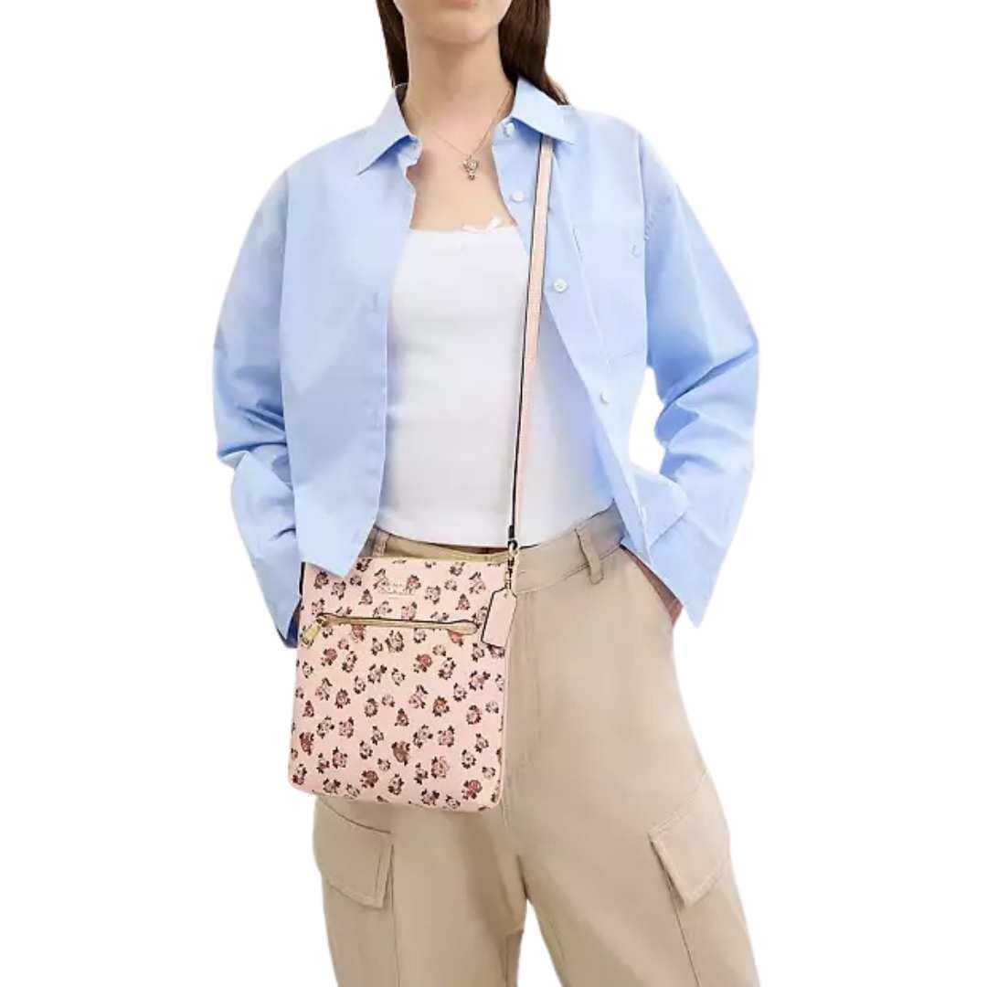 Mini bandolera CON PRINT ROSÉ