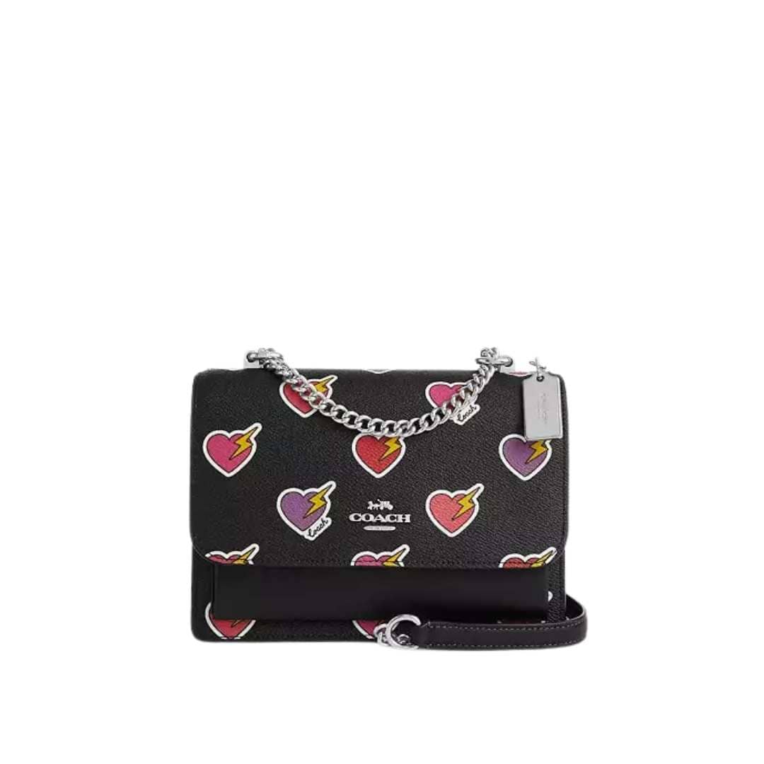 Klare crossbody con print heart bolt