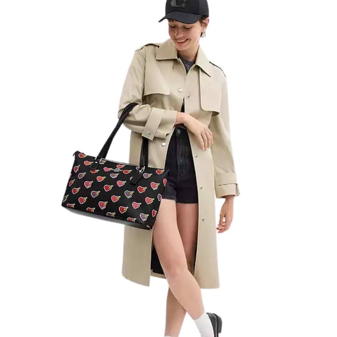 Tote Gallery con print heart bolt