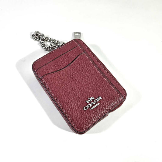Zip card case Rojo quemado