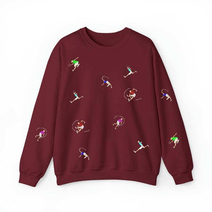 Sudadera cuello redondo mezcla pesada con Bordado "Mini players II"
