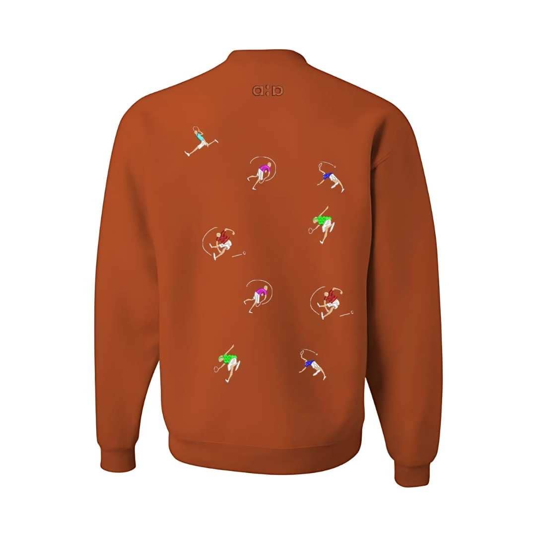 Sudadera cuello redondo mezcla pesada con Bordado "Mini players II"