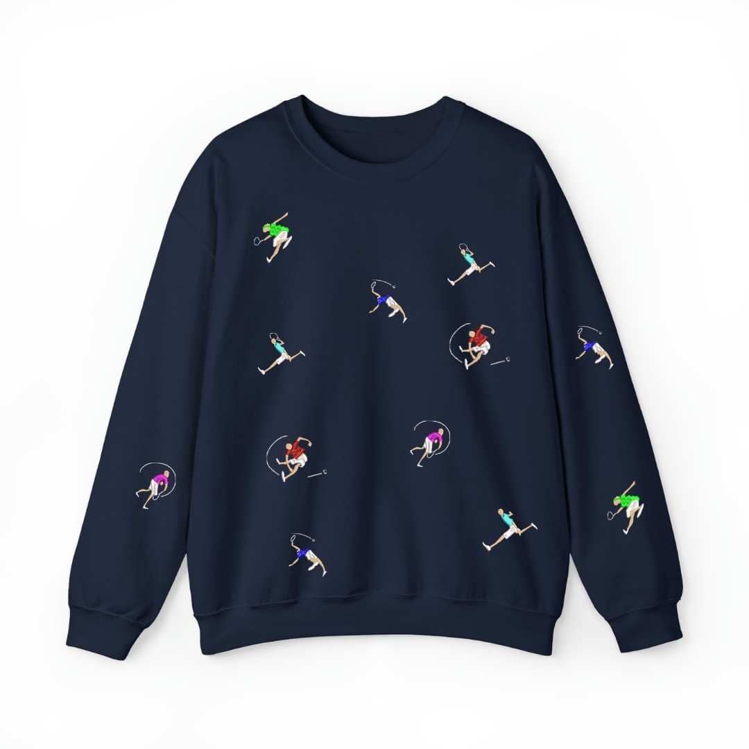 Sudadera cuello redondo mezcla pesada con Bordado "Mini players II"
