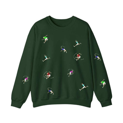 Sudadera cuello redondo mezcla pesada con Bordado "Mini players II"