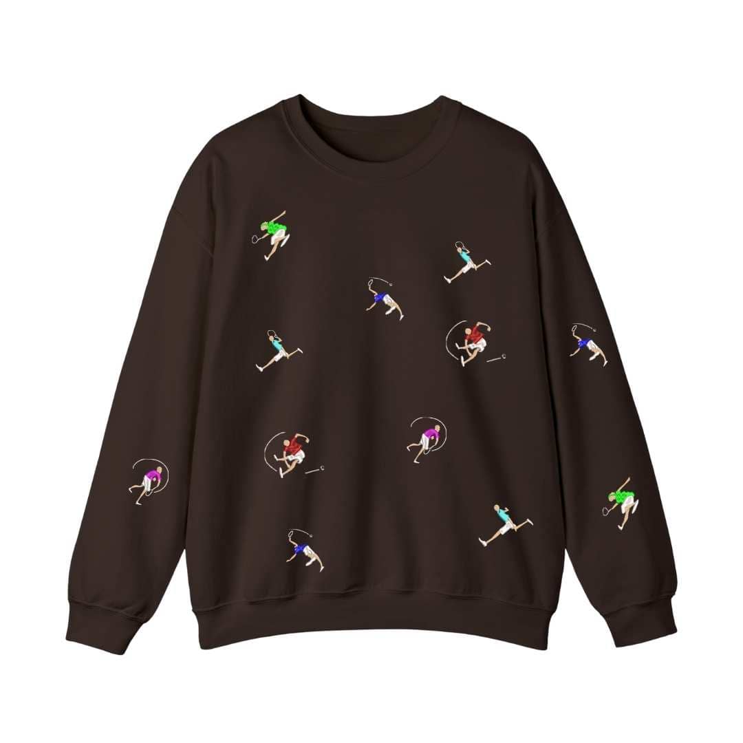 Sudadera cuello redondo mezcla pesada con Bordado "Mini players II"
