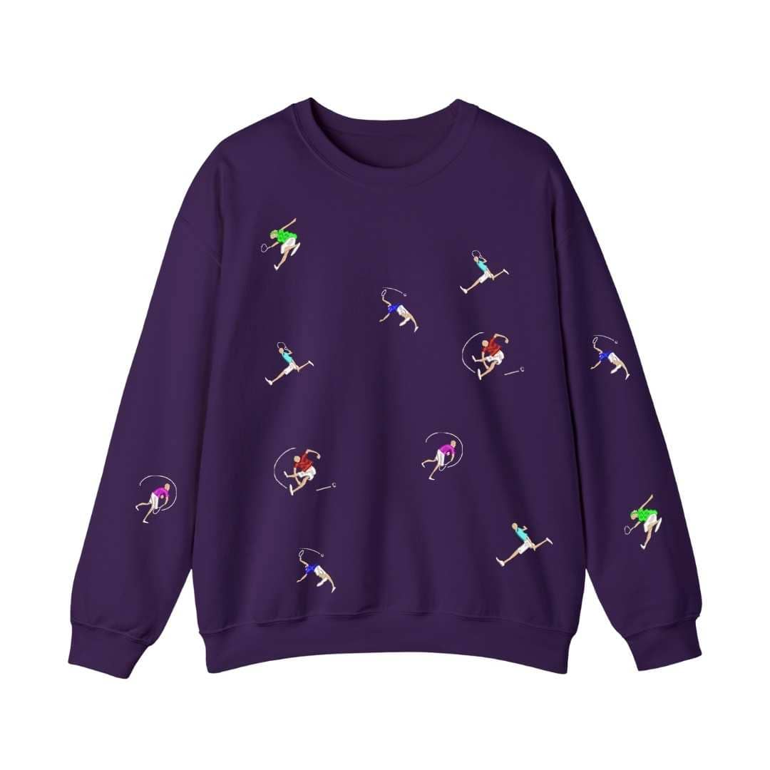 Sudadera cuello redondo mezcla pesada con Bordado "Mini players II"