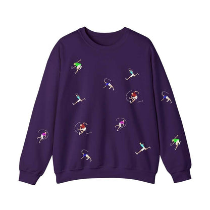Sudadera cuello redondo mezcla pesada con Bordado "Mini players II"