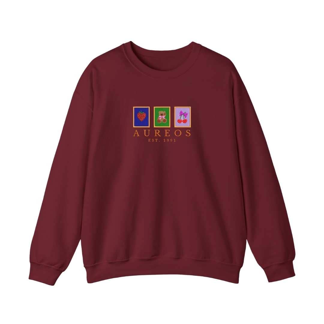 Sudadera cuello redondo mezcla pesada con Bordado "Cuadros de Valentín"