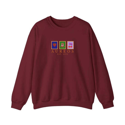 Sudadera cuello redondo mezcla pesada con Bordado "Cuadros de Valentín"
