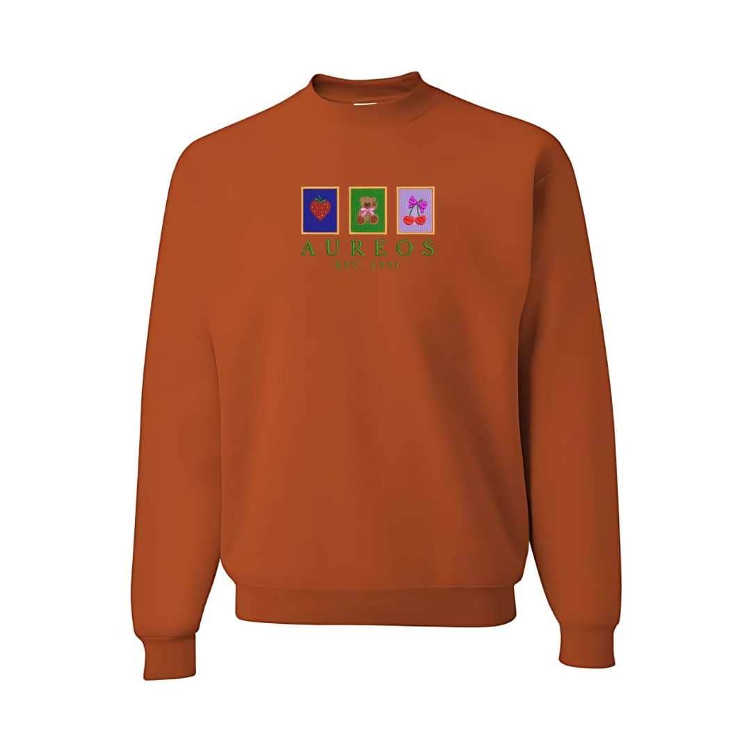 Sudadera cuello redondo mezcla pesada con Bordado "Cuadros de Valentín"