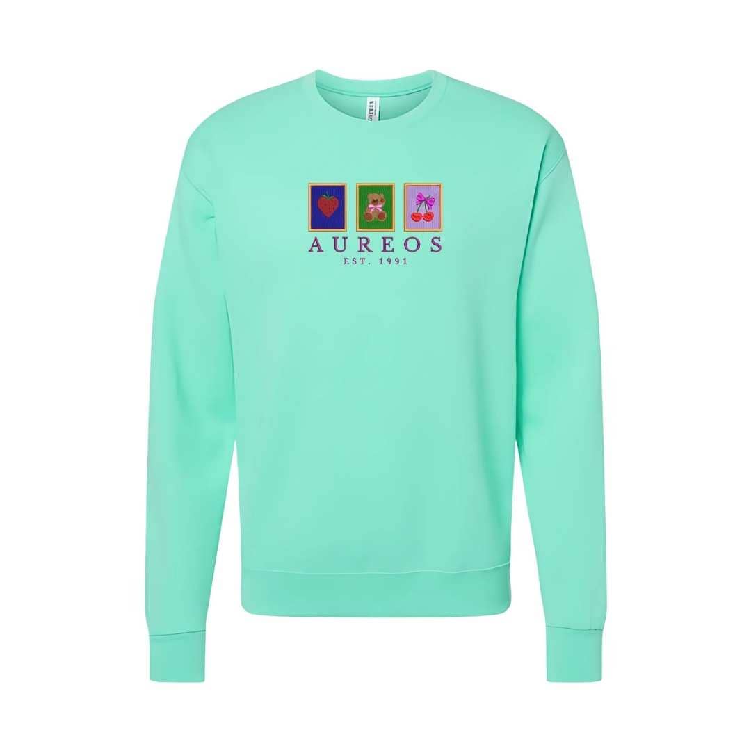 Sudadera cuello redondo mezcla pesada con Bordado "Cuadros de Valentín"