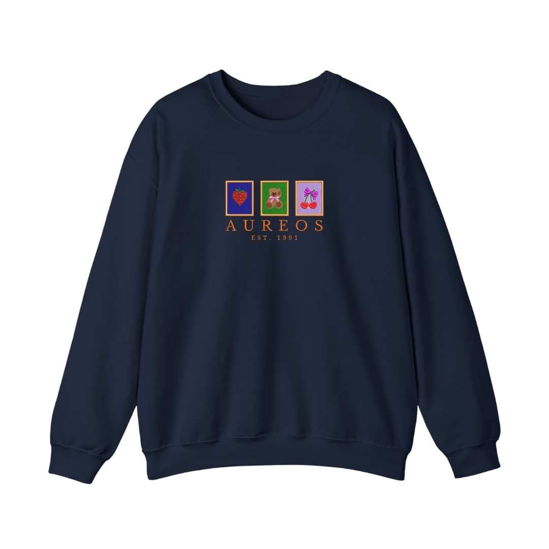 Sudadera cuello redondo mezcla pesada con Bordado "Cuadros de Valentín"