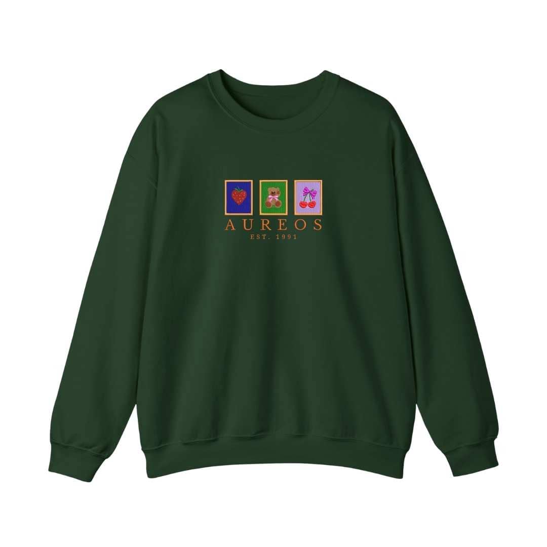 Sudadera cuello redondo mezcla pesada con Bordado "Cuadros de Valentín"