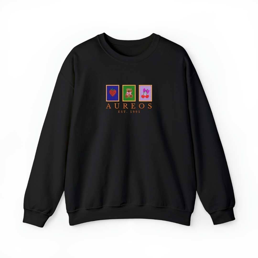 Sudadera cuello redondo mezcla pesada con Bordado "Cuadros de Valentín"