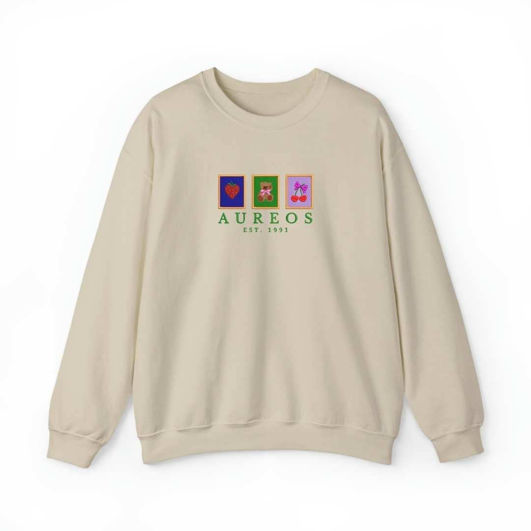 Sudadera cuello redondo mezcla pesada con Bordado "Cuadros de Valentín"